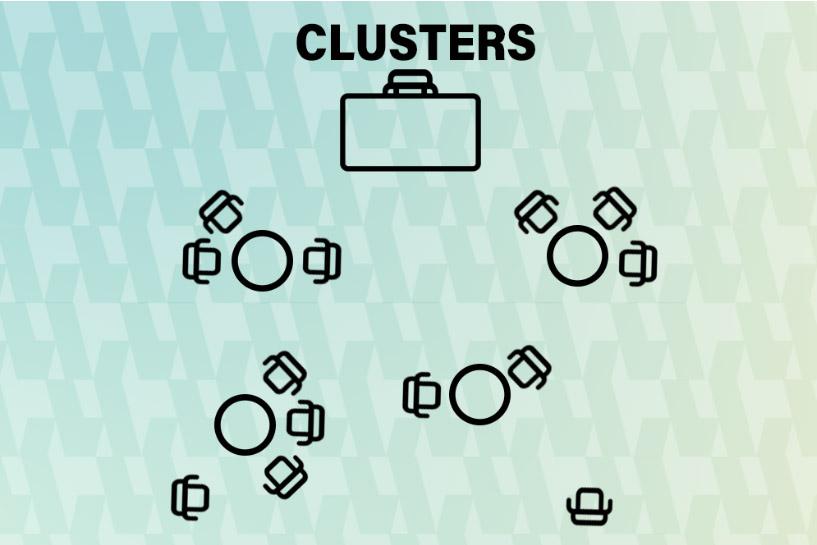 Diagram of pod or cluster seating
